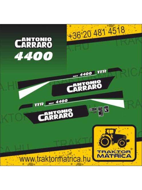 Antonio Carraro HST 4400 TTR matricakészlet (levonó, decal, Aufkleber)