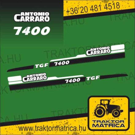 Antonio Carraro TGF 7400 matricakészlet (levonó, decal, Aufkleber)
