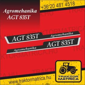   Agromehanika AGT835T matricakészlet (levonó, decal, Aufkleber)
