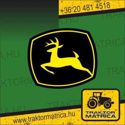 John Deere matrica 40 x 36 cm (levonó, decal, Aufkleber)