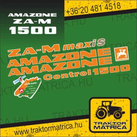 Amazone ZA-M maxiS 1500 matricakészlet (levonó, decal, Aufkleber)
