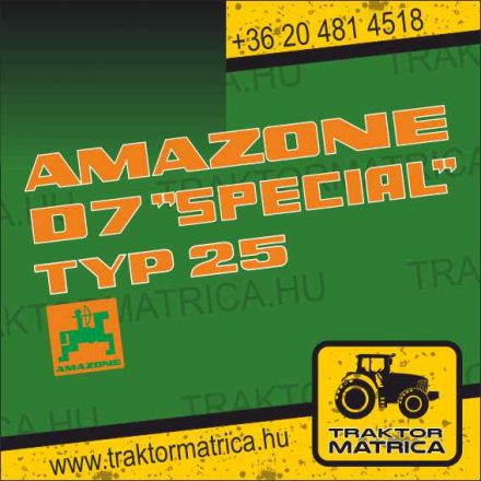 Amazone D7 Special  matricakészlet (levonó, decal, Aufkleber)