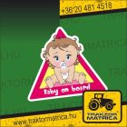 Baba a fedélzeten matrica (levonó, decal, Aufkleber)