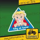 Baba a fedélzeten matrica (levonó, decal, Aufkleber)