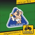 Baba a fedélzeten matrica (levonó, decal, Aufkleber)