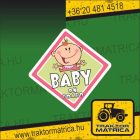 Baba a fedélzeten matrica (levonó, decal, Aufkleber)