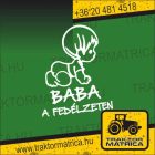 Baba a fedélzeten matrica (levonó, decal, Aufkleber)