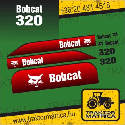 Bobcat 320 matricakészlet (levonó, decal, Aufkleber)