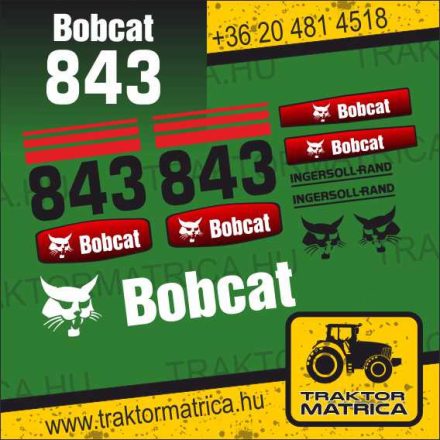 Bobcat 843 matricakészlet (levonó, decal, Aufkleber)