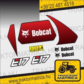 Bobcat E17 matricakészlet (levonó, decal, Aufkleber)