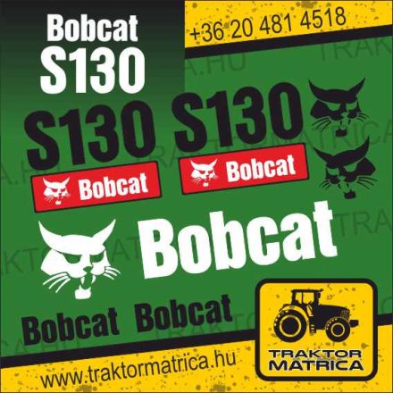 Bobcat S130 matricakészlet (levonó, decal, Aufkleber)