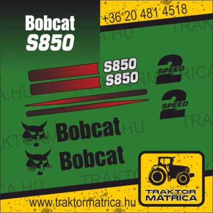 Bobcat S850 matricakészlet (levonó, decal, Aufkleber)
