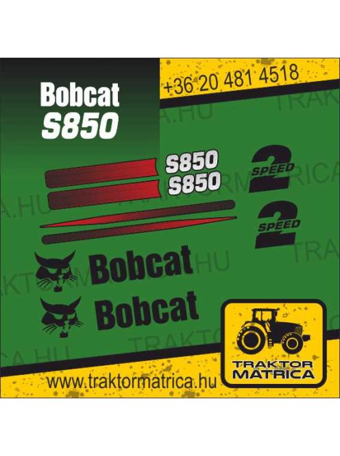 Bobcat S850 matricakészlet (levonó, decal, Aufkleber)