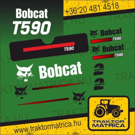 Bobcat T590 matricakészlet (levonó, decal, Aufkleber)