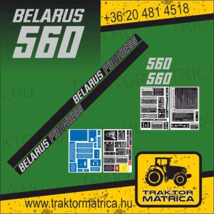 Belarus Progress 560 matricakészlet (levonó, decal, Aufkleber)