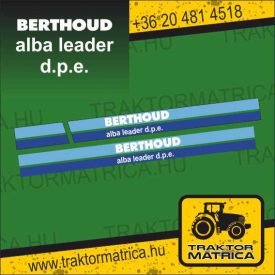   Berthoud Alba Leader matricakészlet (levonó, decal, Aufkleber)