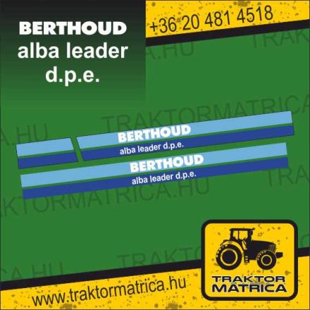 Berthoud Alba Leader matricakészlet (levonó, decal, Aufkleber)