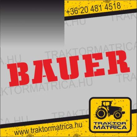 Bauer matrica (levonó, decal, Aufkleber)