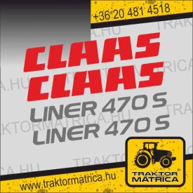   Claas Liner 470 S matricakészlet (levonó, decal, Aufkleber)