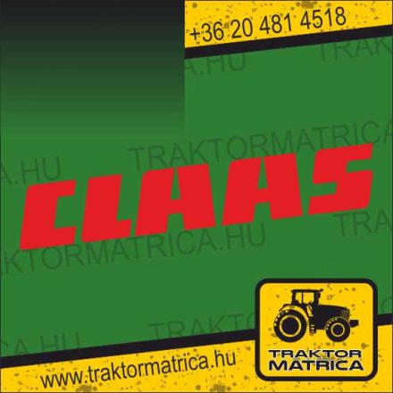 Claas matrica 154 / 160 / 172 / 177 cm (levonó, decal, Aufkleber)
