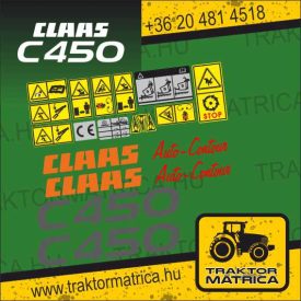   Claas adapter matricakészlet  (C450 , C600, C660, S750, V600, V750) (levonó, decal, Aufkleber)