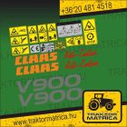 Claas adapter matricakészlet  (C450 , C600, C660, S750, V600, V750, V900) (levonó, decal, Aufkleber)