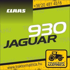 Jaguar 930 matrica (levonó, decal, Aufkleber)