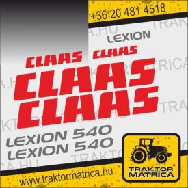   Claas Lexion 540 matricakészlet  (levonó, decal, Aufkleber)
