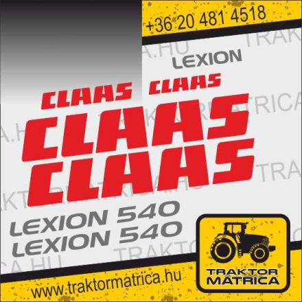 Claas Lexion 540 matricakészlet  (levonó, decal, Aufkleber)