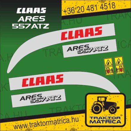 Claas Ares 557 ATZ matricakészlet (levonó, decal, Aufkleber)