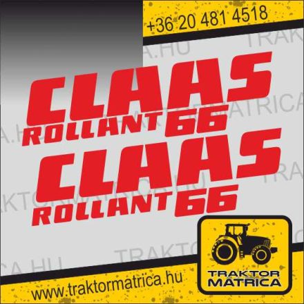 Claas Rollant 66 matricakészlet (levonó, decal, Aufkleber)