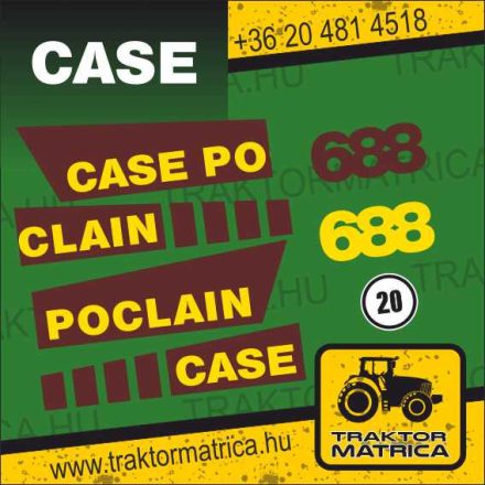 Case Poclain 688 matricakészlet (levonó, decal, Aufkleber)