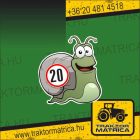 Csiga km matrica (levonó, decal, Aufkleber)