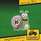 Csiga km matrica (levonó, decal, Aufkleber)