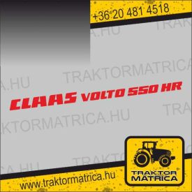 Claas Volto 550 HR matrica (levonó, decal, Aufkleber)