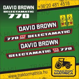   David Brown 770 Selectamatic matricakészlet (levonó, decal, Aufkleber)