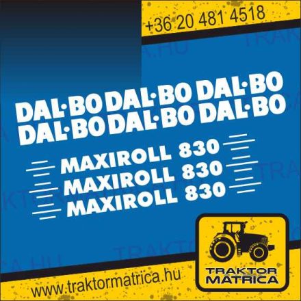 Dalbo Maxiroll 830 matricakészlet (levonó, decal, Aufkleber)