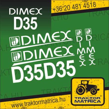 Dimex D35 matricakészlet (levonó, decal, Aufkleber)