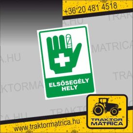 Elsősegély hely tábla