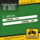 Fortschritt E303 matricakészlet (levonó, decal, Aufkleber)
