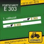 Fortschritt E303 matricakészlet (levonó, decal, Aufkleber)