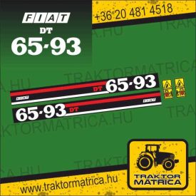 Fiat DT 65-93 matricakészlet (levonó, decal, Aufkleber)