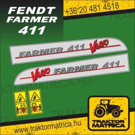   Fendt Farmer Vario 411 matricakészlet (levonó, decal, Aufkleber)