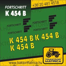   Fortschritt K 454 B matricakészlet (levonó, decal, Aufkleber)
