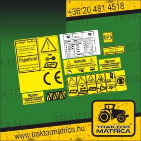   Fliegl biztonsági matrica készlet  (levonó, decal, Aufkleber)