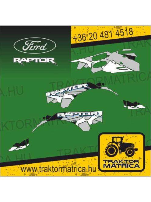 Ford Raptor matricakészlet (levonó, decal, Aufkleber)