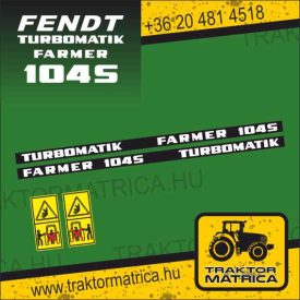   Fendt Turbomatik Farmer 104S matricakészlet (levonó, decal, Aufkleber)