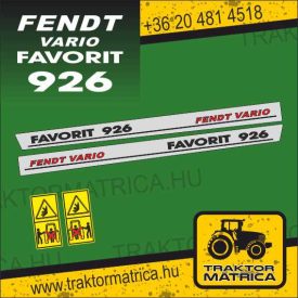   Fendt Vario Favorit 926 matricakészlet (levonó, decal, Aufkleber)