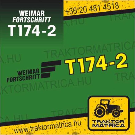 Fortschritt Weimar T174-2 matrica  (levonó, decal, Aufkleber)