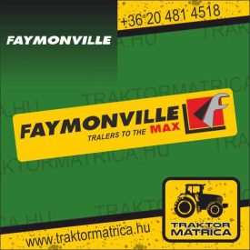 Faymonville matrica 34 x 8 cm (levonó, decal, Aufkleber)